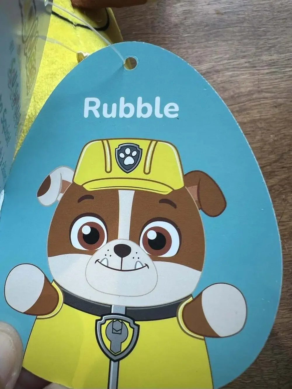 Squishmallows HugMees PAW Patrol Rubble Dog Plush Toy 10 inch NEW